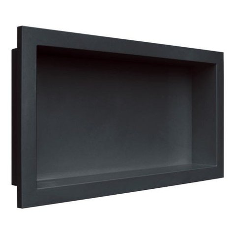 Nicho Banheiro Embutir 30 x 60cm Plástico Preto Vulcano - Metasul