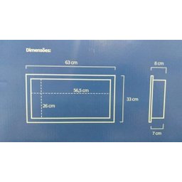 Nicho Banheiro Embutir 30 x 60cm Plástico Preto Vulcano - Metasul - 4