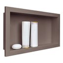 Ver imagem 2 de Nicho Banheiro Embutir 30 x 60cm Plástico Cinza Cappuccino - Metasul