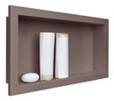 Ver imagem 2 de Nicho Banheiro Embutir 30 x 60cm Plástico Cinza Cappuccino - Metasul