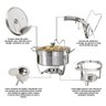 Kit 2 Rechaud Redondo Banho Maria Aço Inox 8 Litros com Tampa de Vidro Brinovar - 7