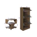 Ver imagem 5 de Kit Sapateira Spin Tropical 3 Portas e 2 Mesas de Cabeceira/centro Poquema