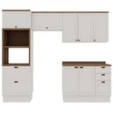 Ver imagem 3 de Cozinha Compacta 4PÇS 8 Pts 4 Gav Iluminata Branco/Ebano
