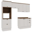 Ver imagem 2 de Cozinha Compacta 4PÇS 8 Pts 4 Gav Iluminata Branco/Ebano