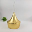 Ver imagem 2 de Luminária Pendente 30x20cm Metal Cirque Dourada Iluminação