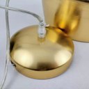 Ver imagem 6 de Luminária Pendente 30x20cm Metal Cirque Dourada Iluminação