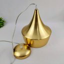 Ver imagem 5 de Luminária Pendente 30x20cm Metal Cirque Dourada Iluminação