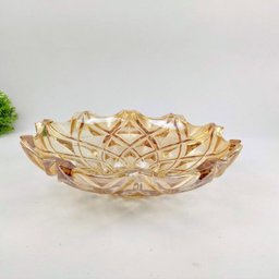 Centro De Mesa Decorativo Vaso Vidro 11x39cm Decoração Ambar - 2