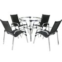 Ver imagem 2 de 4 Cadeiras + 2 Mesa + 2 Espreguiçadeiras + 1 Chaise Trama Preto