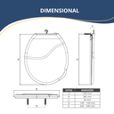 Ver imagem 3 de Assento Tampa para Vaso Sanitário Oval Bellart Almofadado Slim Marrom Escuro Durín