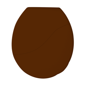 Assento Tampa para Vaso Sanitário Oval Bellart Almofadado Slim Marrom Escuro Durín