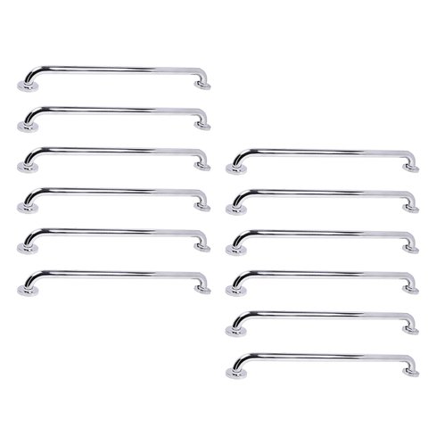Barra de Apoio 70cm Inox Kit 12 Unidades Idoso Deficiente Gestante Criança Casa Banheiro Box Seguran