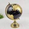 Globo Terrestre Decorativo Preto Dourado 32x22cm Decoração - 2