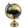 Globo Terrestre Decorativo Preto Dourado 32x22cm Decoração - 1