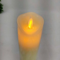 Vela De Led Cintilante Redonda Decorativa 13x5,5cm PP - 4