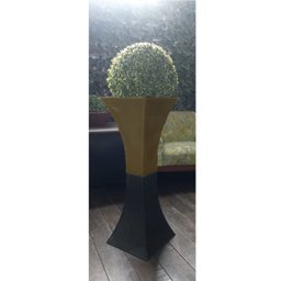 Vaso Planta Pilar Suporte Torre 85x30 Trapézio Polietileno BGPLASTICOS V21 BRANCO 006 - 8