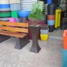 Vaso Planta Pilar Suporte Torre 85x30 Trapézio Polietileno BGPLASTICOS V21 BRANCO 006 - 6