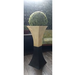 Vaso Planta Pilar Suporte Torre 85x30 Trapézio Polietileno BGPLASTICOS V21 BRANCO 006 - 9