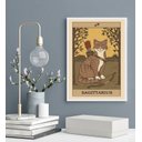 Ver imagem 2 de Quadro Carta Tarot Gato Signo Sagitário 33x24cm:madeira Preta