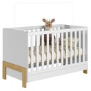 Ver imagem 2 de Berço Americano Mini Cama Fantasia Branco Acetinado - Qmovi e Cômoda Infantil Americano Branco Hp