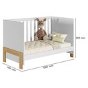Ver imagem 4 de Berço Americano Mini Cama Fantasia Branco Acetinado - Qmovi e Cômoda Infantil Americano Branco Hp