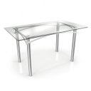 Ver imagem 2 de Conjunto Sala de Jantar Mesa Tampo Vidro Retangular Elba com 6 Cadeiras Holanda Crome