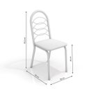 Ver imagem 4 de Conjunto Sala de Jantar Mesa Tampo Vidro Retangular Elba com 6 Cadeiras Holanda Crome