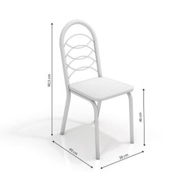 Conjunto Sala de Jantar Mesa Tampo Vidro Retangular Elba com 6 Cadeiras Holanda Crome - 4 Conjunto Sala de Jantar Mesa Tampo Vidro Retangular Elba com 6 Cadeiras Holanda Crome - 4