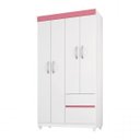 Ver imagem 6 de Guarda-Roupa Solteiro 4 Portas Lotus Flex Color Branco