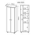 Ver imagem 3 de Armário Multiuso com 2 Portas Am3101 Branco Tecnomobili