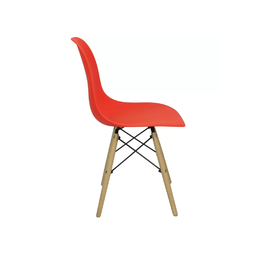 Cadeira Decorativa Assento Vermelho Base Estilo Eiffel Madeira Bering - 2