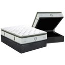 Ver imagem 1 de Conjunto Box Baú Casal: Colchão Molas Ensacadas Imperatore Gold Pillow Top + Base Crc Suede Gray