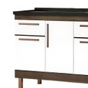 Ver imagem 2 de Gabinete de Cozinha Avelato 3 Portas Armário de Pia 114cm:Avelato/Branco