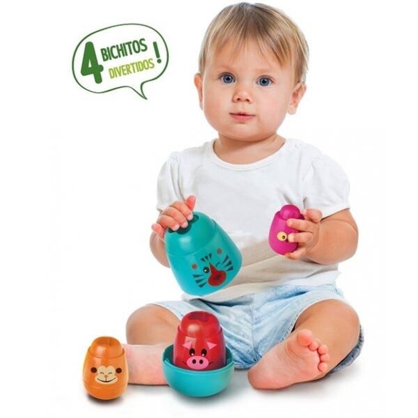 Brinquedo Para Bebê Matrioska Bichitos Elka Brinquedos - 2