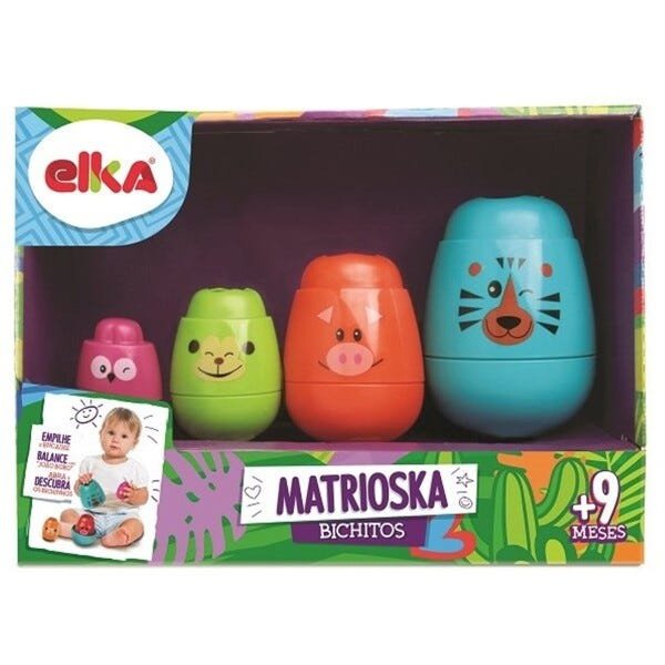 Brinquedo Para Bebê Matrioska Bichitos Elka Brinquedos - 1