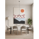 Ver imagem 2 de Quadro Decoração Sala Paisagem Abstrato Clean em Tecido Canvas 40x60