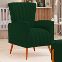 Ver imagem 2 de Kit 02 Poltronas Decorativas Melody com Pés Palito Bouclê Verde - Desk Design