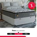 Ver imagem 5 de Cama Box Baú Viúva + Colchão Comfort Class Pillow Top Cinza/suede Branco