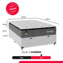 Ver imagem 4 de Cama Box Baú Viúva + Colchão Comfort Class Pillow Top Cinza/suede Branco
