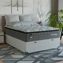 Ver imagem 7 de Cama Box Baú Viúva + Colchão Comfort Class Pillow Top Cinza/suede Branco