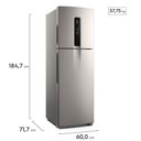 Ver imagem 7 de Geladeira Electrolux Frost Free Inverter 410 Litros Duplex Inox Look - If46s