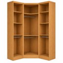Ver imagem 2 de Guarda-Roupa Modulado de Canto Oblíquo 3 Portas 100% MDF Cairo
