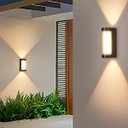 Ver imagem 4 de Arandela Externa Facho Led Duplo em Alumínio Fachada Bet80