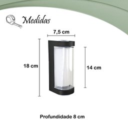Arandela Externa Facho Led Duplo em Alumínio Fachada Bet80 - 7