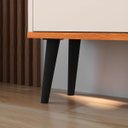 Ver imagem 7 de Kit Quarto Mesas Cabeceira Mesinha Lateral Sapateira Vertical Organizadora Off White/cinamomo - Rpm