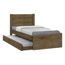 Cama Solteiro com Auxiliar Prisma Jequitibá - Jea Móveis - 1 Cama Solteiro com Auxiliar Prisma Jequitibá - Jea Móveis - 1