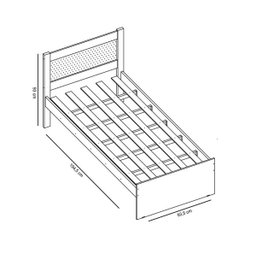 Cama Solteiro Prisma Branco - Jea Móveis - 5