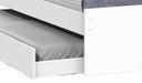 Ver imagem 4 de Cama Solteiro com Auxiliar Prisma Branco com Lilás - JeA Móveis