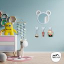 Ver imagem 3 de Espelho Decorativo Infantil 43x44cm Branco Urso