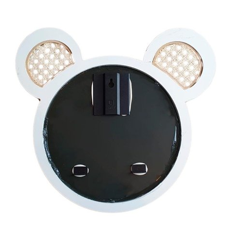 Espelho Decorativo Infantil 43x44cm Branco Urso